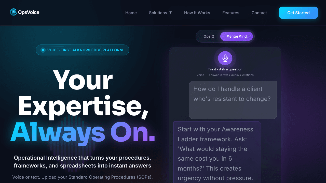 OpsIQ by OpsVoice screenshot